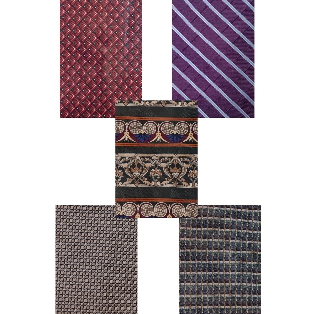 Roundtree & Yorke Silk Tie Lot of 5 Men's Premium Various Color Pattern Neckties